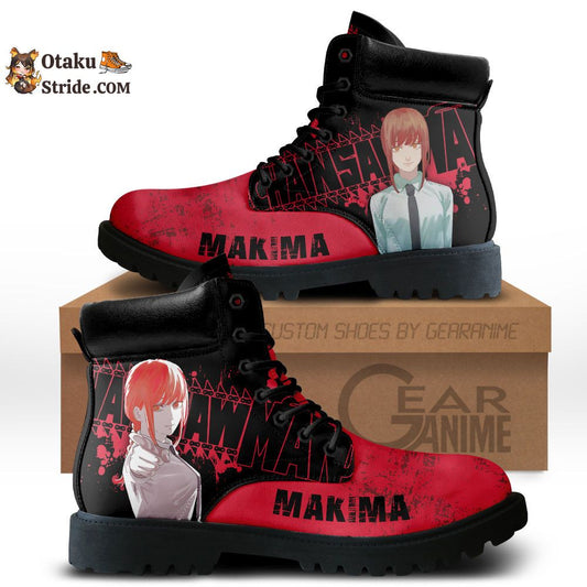 Makima Boots Anime Leather Casual Gift For Fans