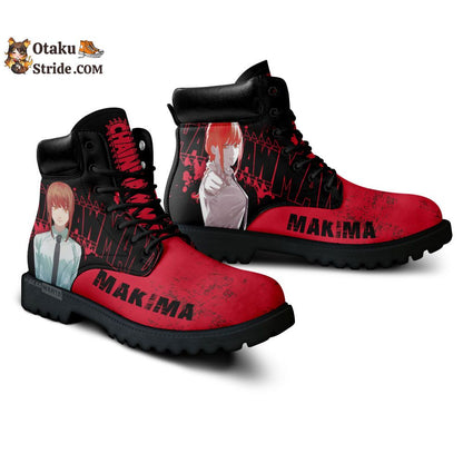 Makima Boots Anime Leather Casual Gift For Fans