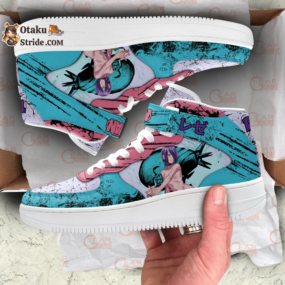 Reze Sneakers Air Mid Custom Anime Shoes