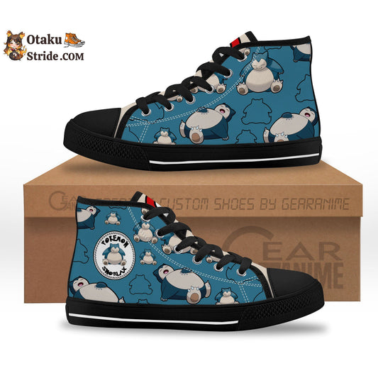 Snorlax Kids Sneakers Anime High Top Shoes