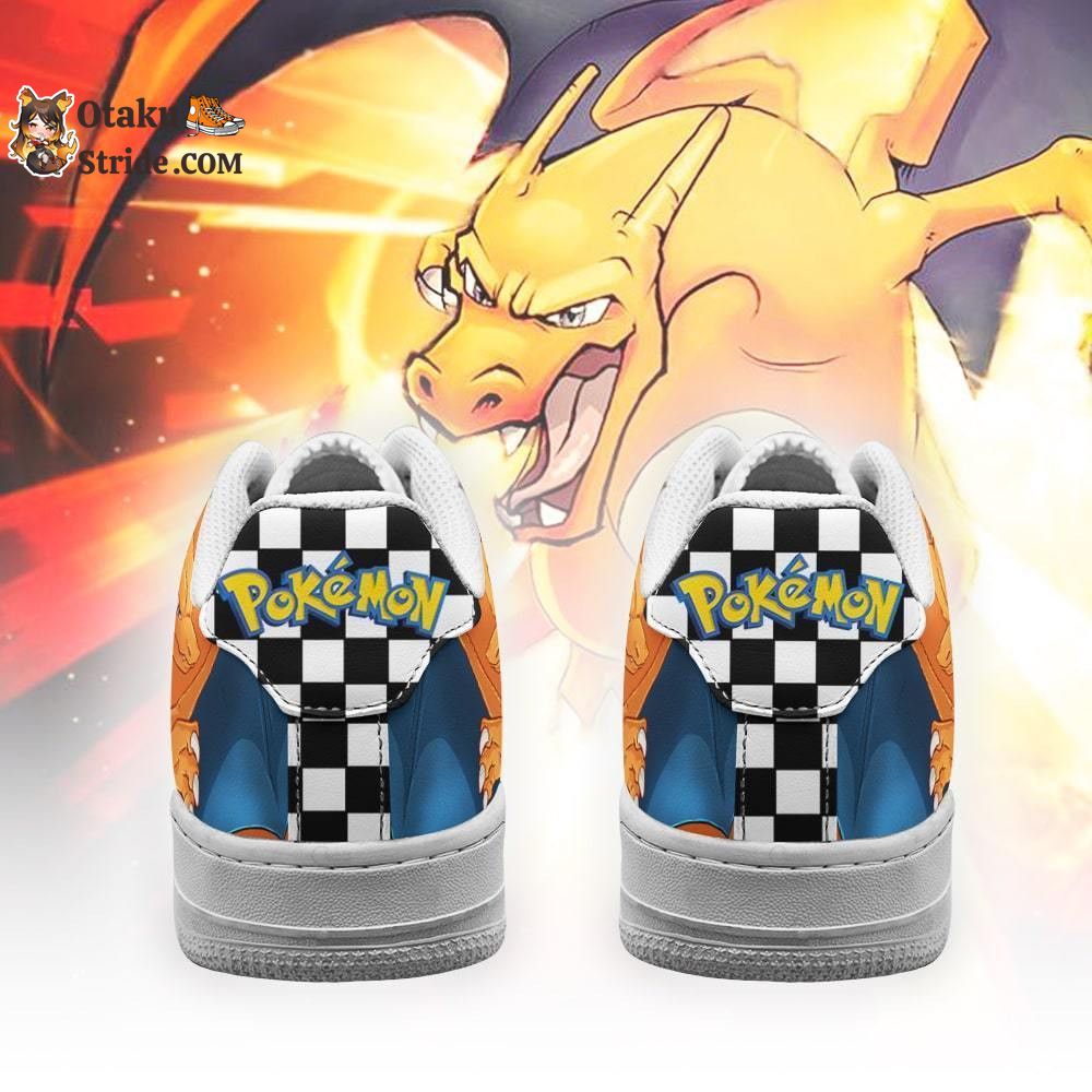 Charizard Sneakers Checkerboard Anime Shoes