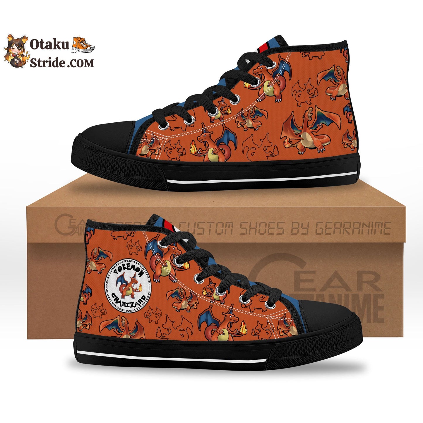 Charizard Sneakers Anime High Top Shoes