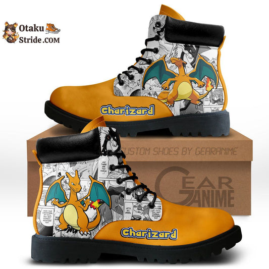 Charizard Boots Shoes Anime Custom NTT051