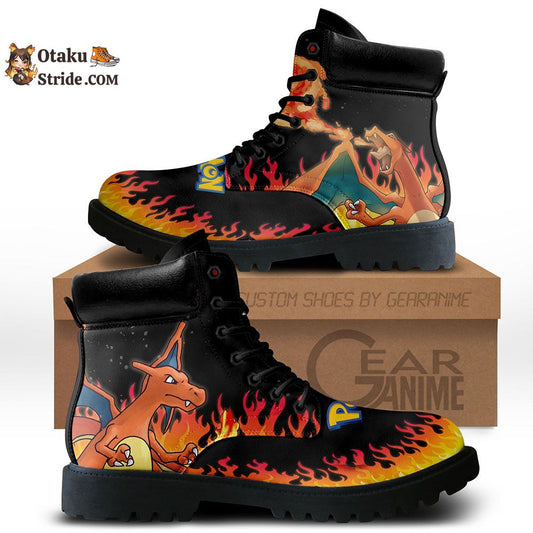 Charizard Boots Anime Leather Casual
