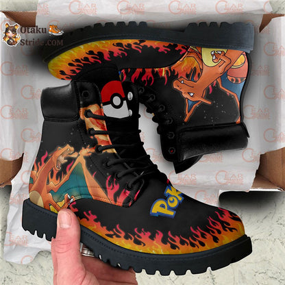 Charizard Boots Anime Leather Casual