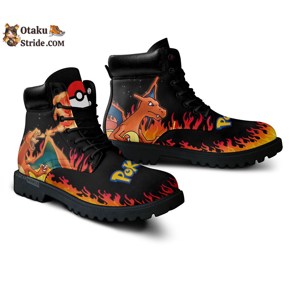 Charizard Boots Anime Leather Casual