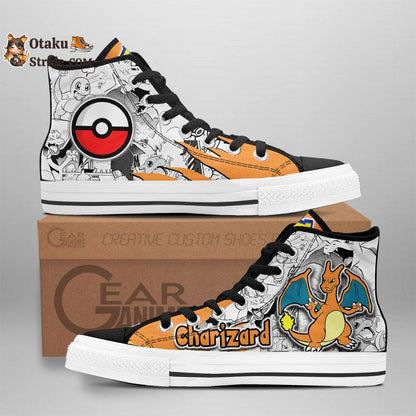 Charizard High Top Shoes Custom Anime Sneakers Mix Manga