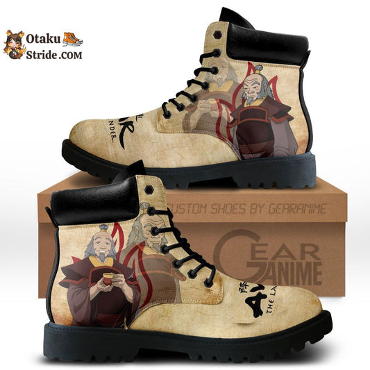 Avatar The Last Uncle Iroh Boots Shoes Anime Custom MV1312