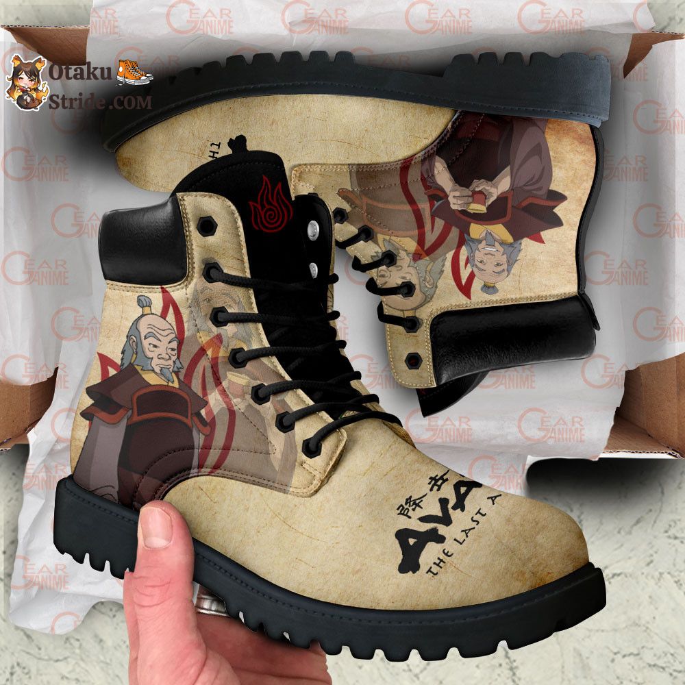 Avatar The Last Uncle Iroh Boots Shoes Anime Custom MV1312