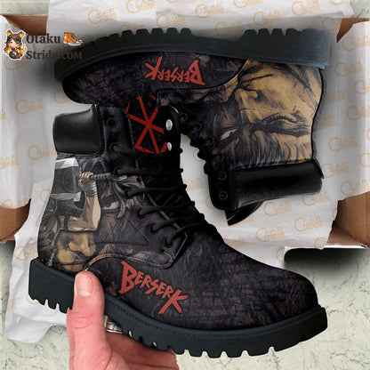 Berserk Guts Boots Anime Leather Casual NTT0610