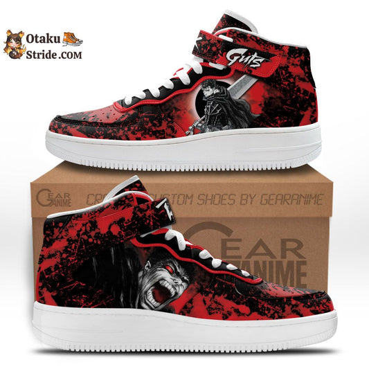Guts Sneakers Air Mid Custom Berserk Anime Shoes Pefect Shoes For Fan