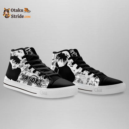 Custom Sasori High Top Anime Sneakers – Naruto Manga Shoes for Otaku Fans