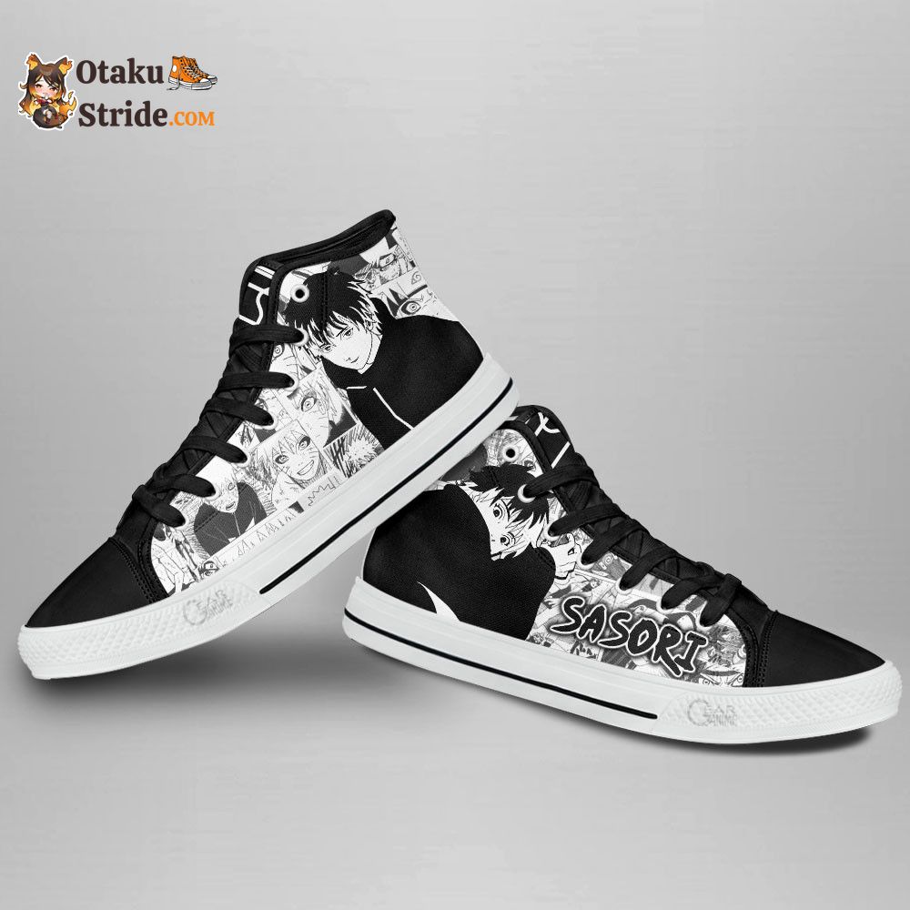 Custom Sasori High Top Anime Sneakers – Naruto Manga Shoes for Otaku Fans