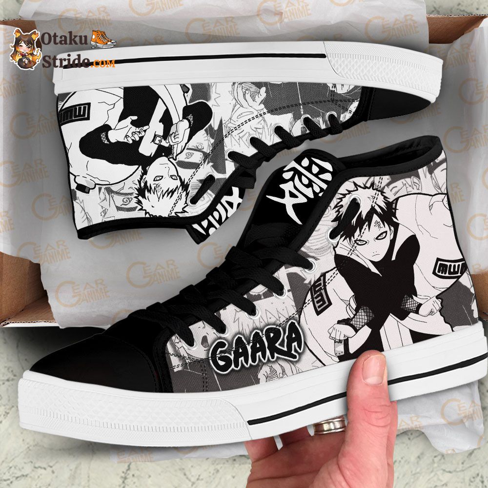 Custom Gaara Anime High Top Sneakers – Naruto Manga Shoes