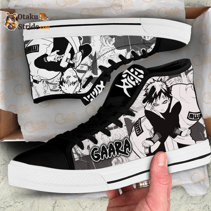 Custom Gaara Anime High Top Sneakers – Naruto Manga Shoes