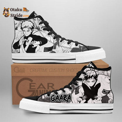 Custom Gaara Anime High Top Sneakers – Naruto Manga Shoes