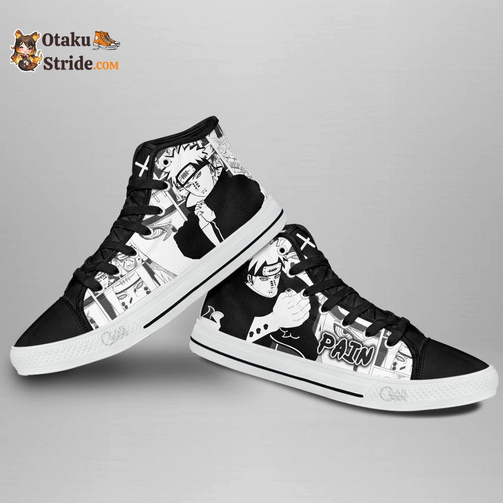 Custom High Top Shoes – Naruto Manga Sneakers for Pain Fans