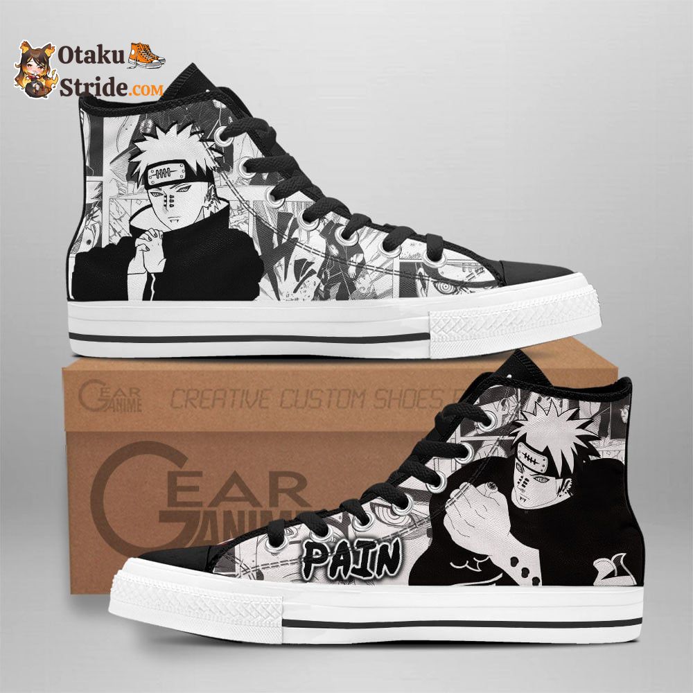 Custom High Top Shoes – Naruto Manga Sneakers for Pain Fans