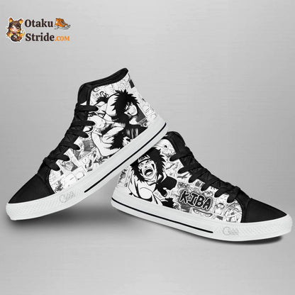 Custom Kiba Inuzuka Anime High Top Sneakers – Naruto Manga Shoes