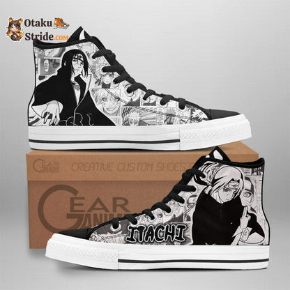 Itachi Uchiha Custom Anime High Top Sneakers – Naruto Manga Shoes