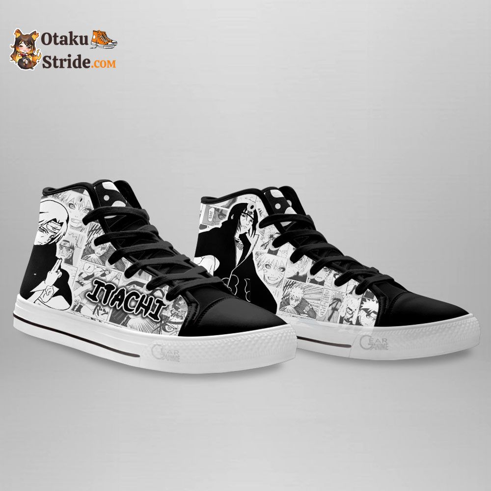 Itachi Uchiha Custom Anime High Top Sneakers – Naruto Manga Shoes