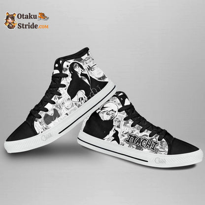 Itachi Uchiha Custom Anime High Top Sneakers – Naruto Manga Shoes