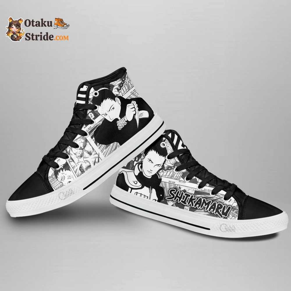 Custom Shikamaru Nara Anime High Top Sneakers – Naruto Manga Shoes