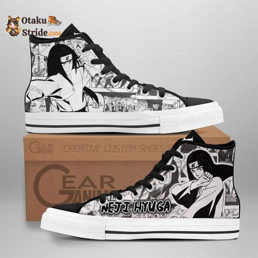 Custom Neji Hyuga Anime High Top Sneakers – Naruto Manga Shoes