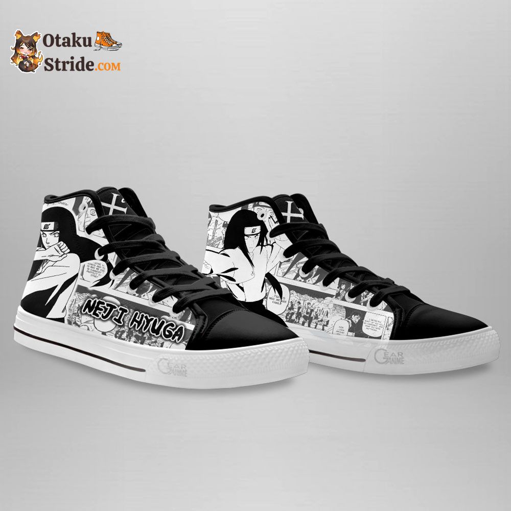 Custom Neji Hyuga Anime High Top Sneakers – Naruto Manga Shoes