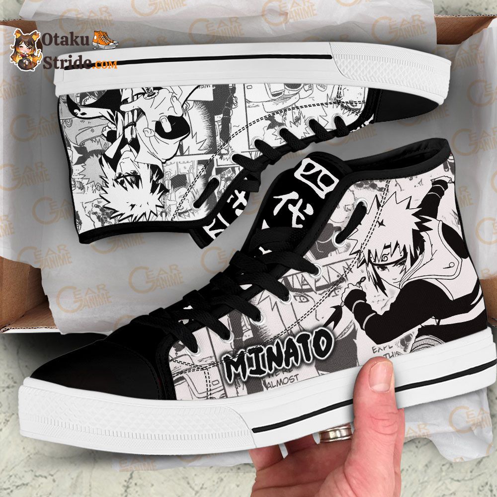 Minato Namikaze High Top Shoes from Naruto Manga