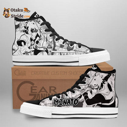 Minato Namikaze High Top Shoes from Naruto Manga