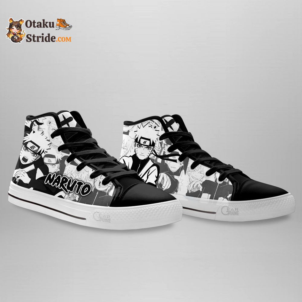 Custom Naruto Shoes – High Top Sage Shoes Featuring Nrt Uzumaki Manga Design