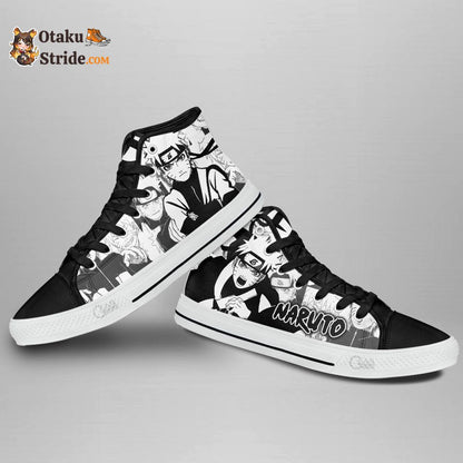 Custom Naruto Shoes – High Top Sage Shoes Featuring Nrt Uzumaki Manga Design