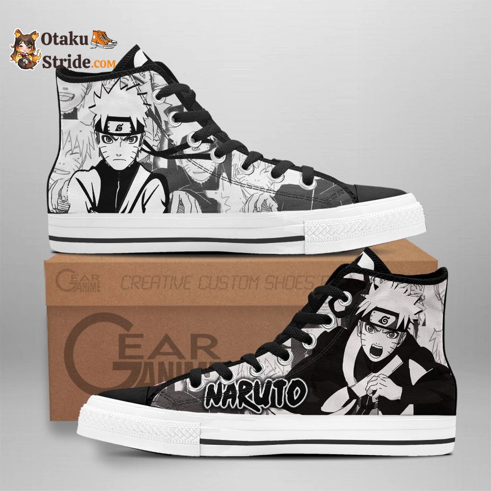 Custom Naruto Shoes – High Top Sage Shoes Featuring Nrt Uzumaki Manga Design