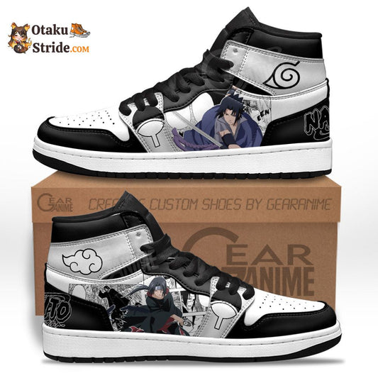 Custom Itachi and Sasuke Anime Sneakers – Naruto Manga Shoes