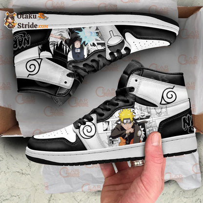 Custom Naruto Shoes – Uzumaki and Uchiha Manga Shoes