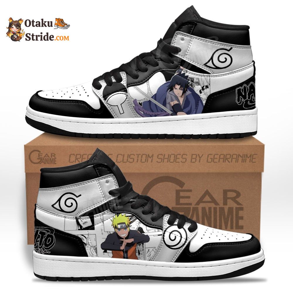 Custom Naruto Shoes – Uzumaki and Uchiha Manga Shoes