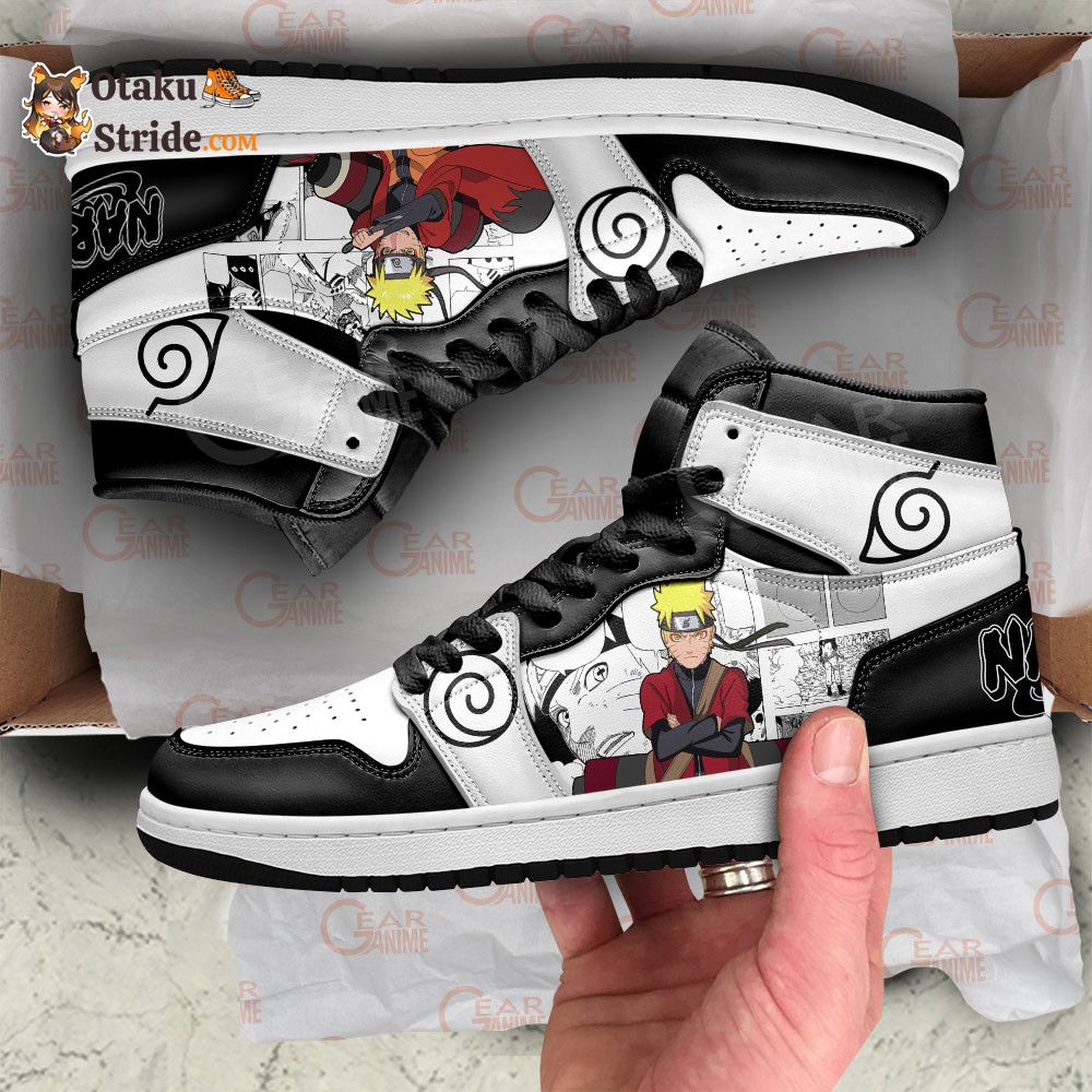 Custom Naruto Shoes – Uzumaki Sage Design with Manga Mix