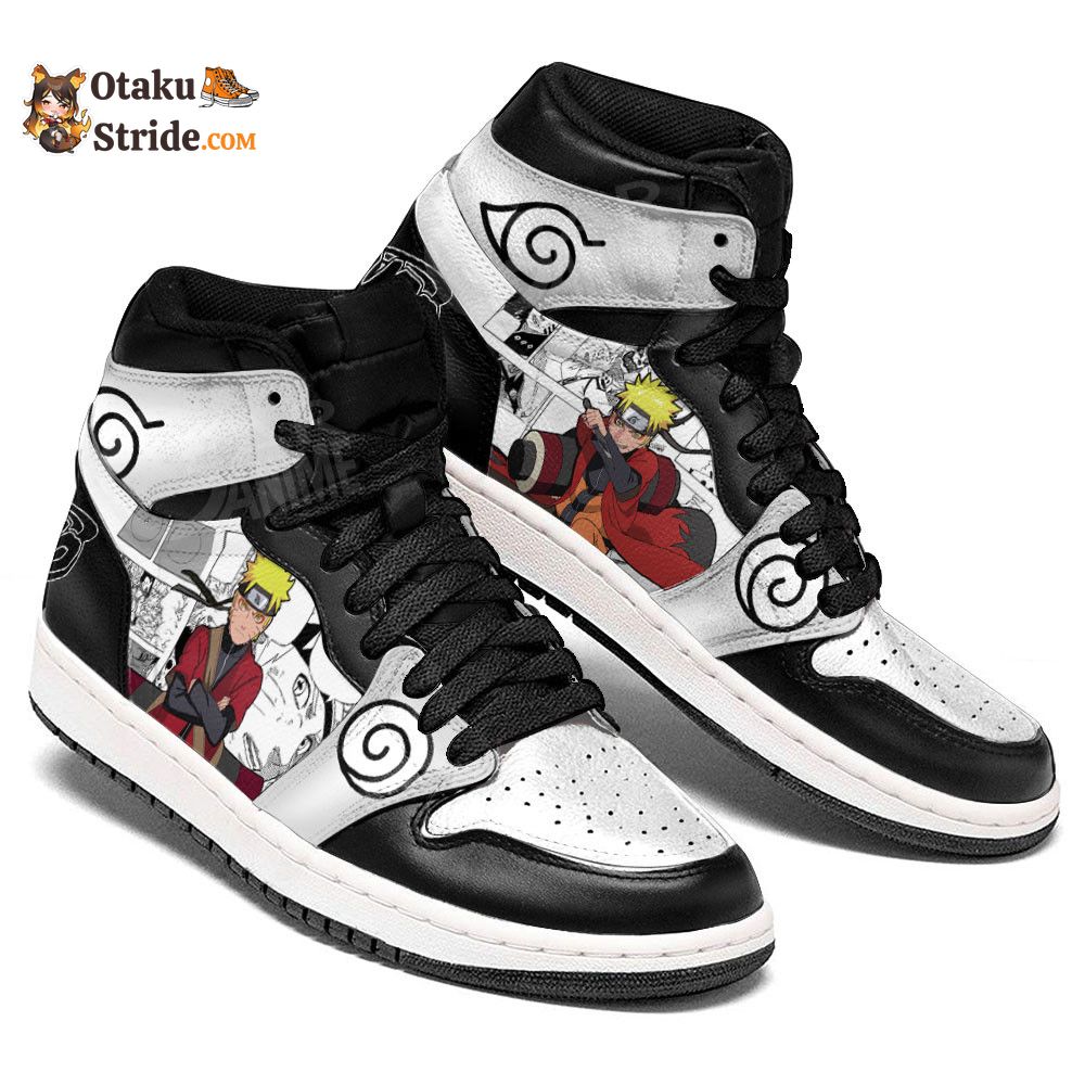 Custom Naruto Shoes – Uzumaki Sage Design with Manga Mix