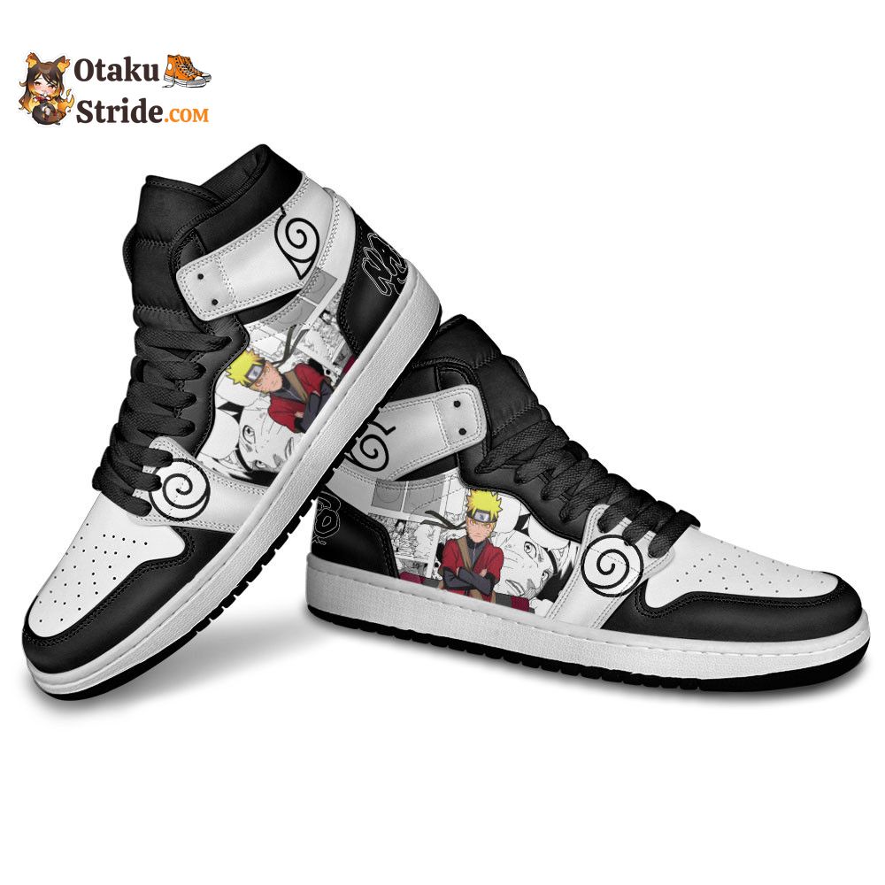 Custom Naruto Shoes – Uzumaki Sage Design with Manga Mix