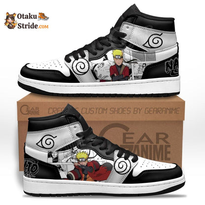 Custom Naruto Shoes – Uzumaki Sage Design with Manga Mix