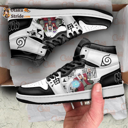 Custom Jiraiya Anime Sneakers – Naruto Manga Mix Shoes for True Fans!