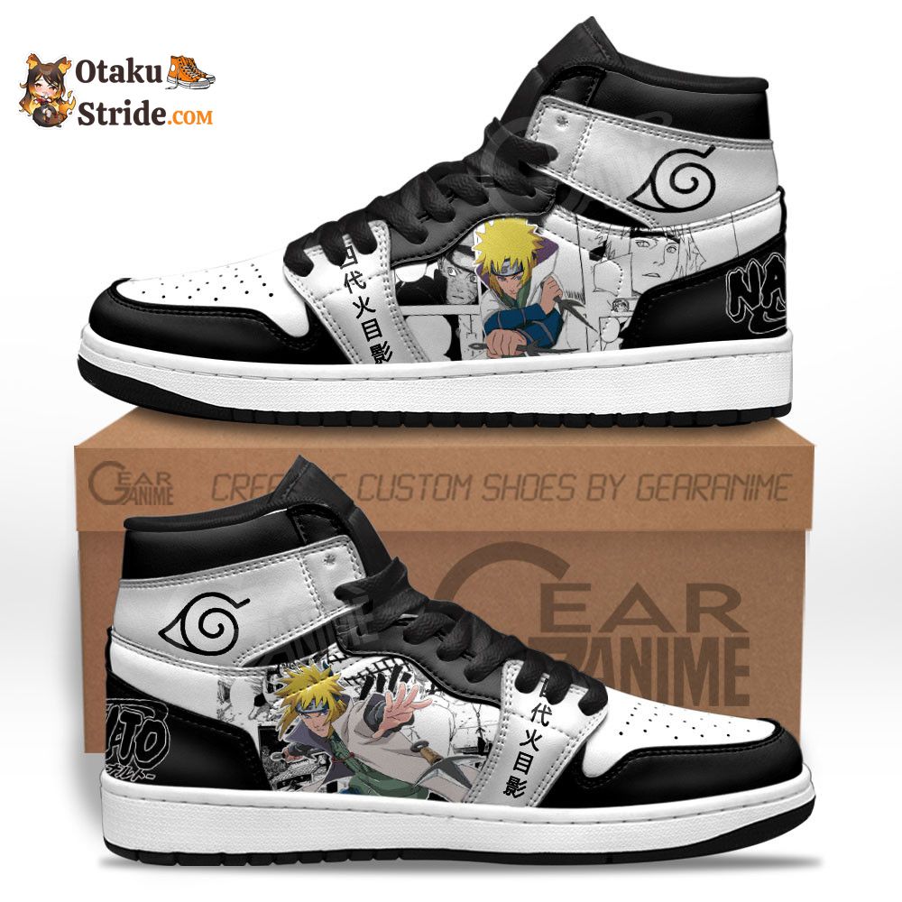 Custom Anime Sneakers Featuring Minato Namikaze from Naruto Manga Series