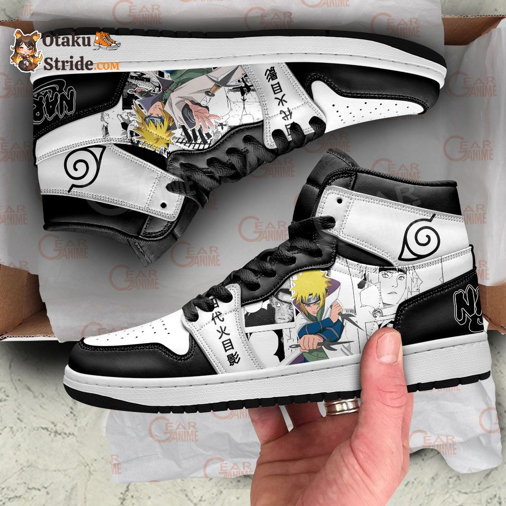 Custom Anime Sneakers Featuring Minato Namikaze from Naruto Manga Series