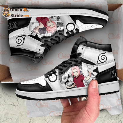 Custom Anime Sneakers Featuring Sakura Haruno from Naruto Manga Series – Unique Footwear for Anime Fans!