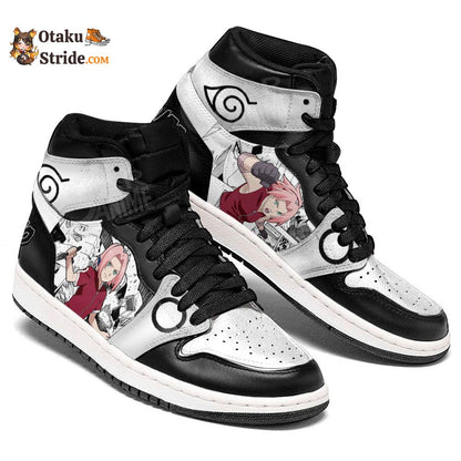 Custom Anime Sneakers Featuring Sakura Haruno from Naruto Manga Series – Unique Footwear for Anime Fans!