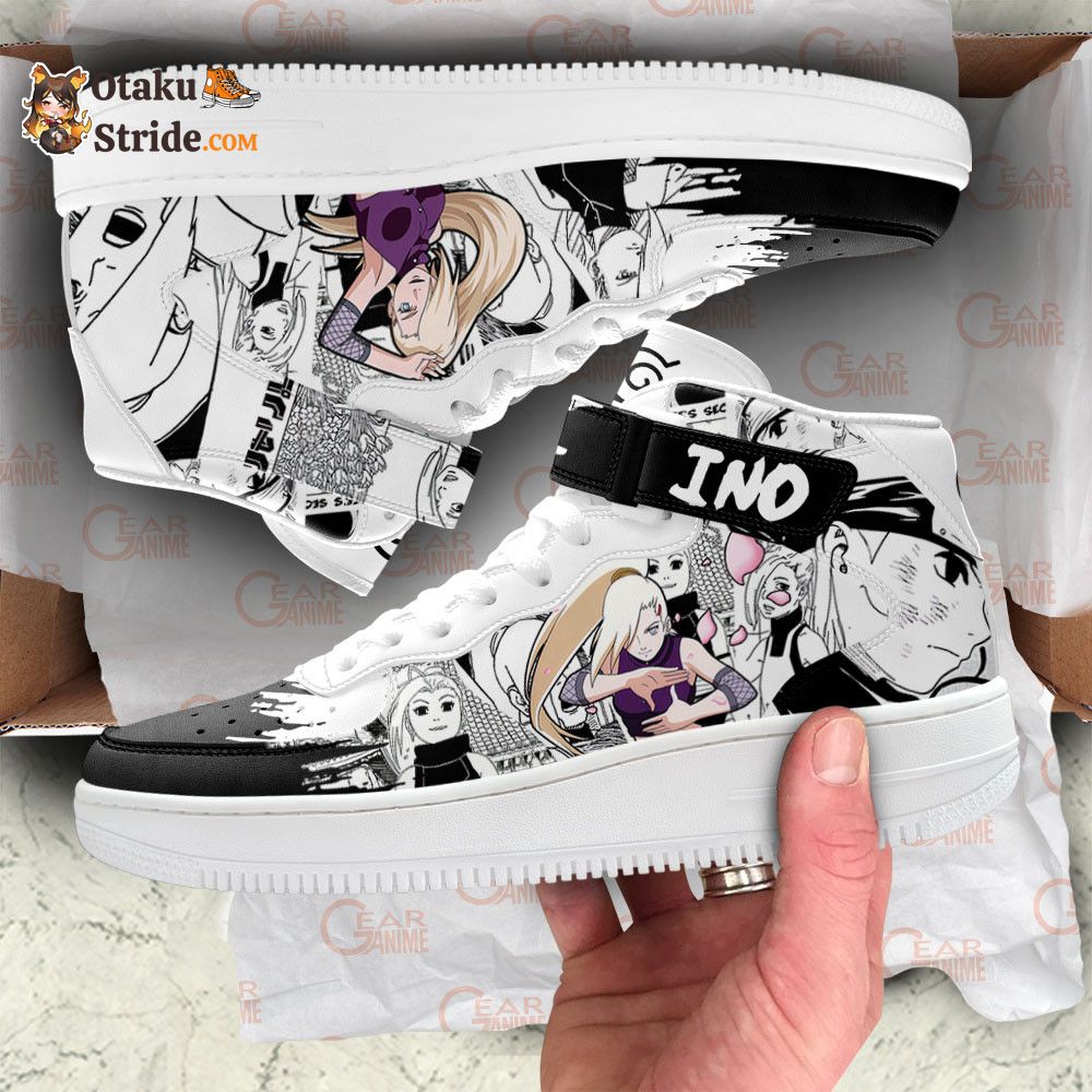 Ino Yamanaka Air Mid Shoes Mix Manga Naruto Design