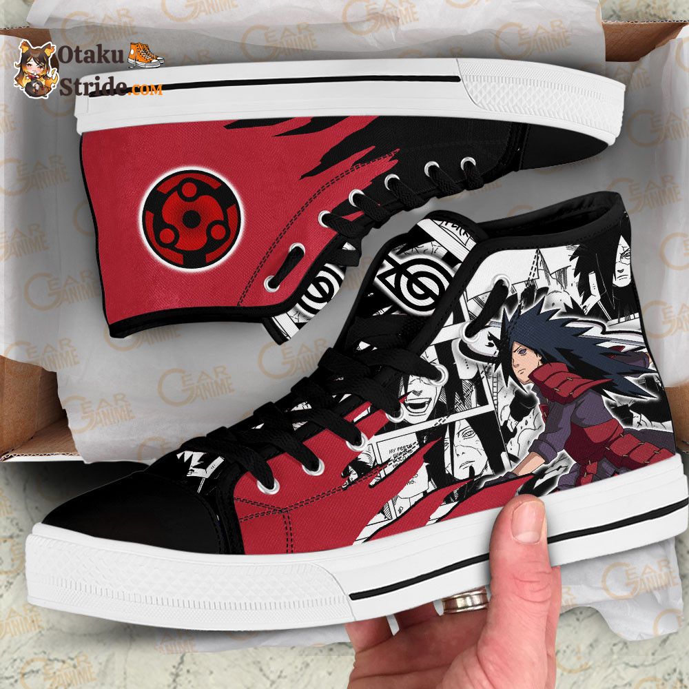 Custom Madara Uchiha Anime High Top Sneakers – Naruto Manga Mix