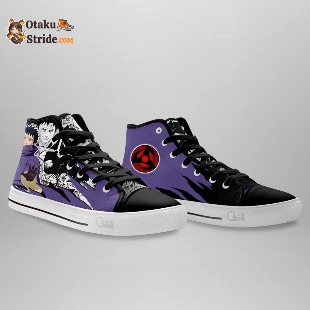 Custom Obito Uchiha Anime High Top Sneakers – Naruto Manga Mix Design