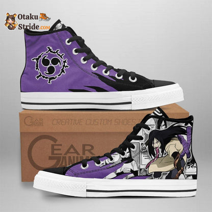 Custom Orochimaru High Top Anime Sneakers – Naruto Manga Mix Design